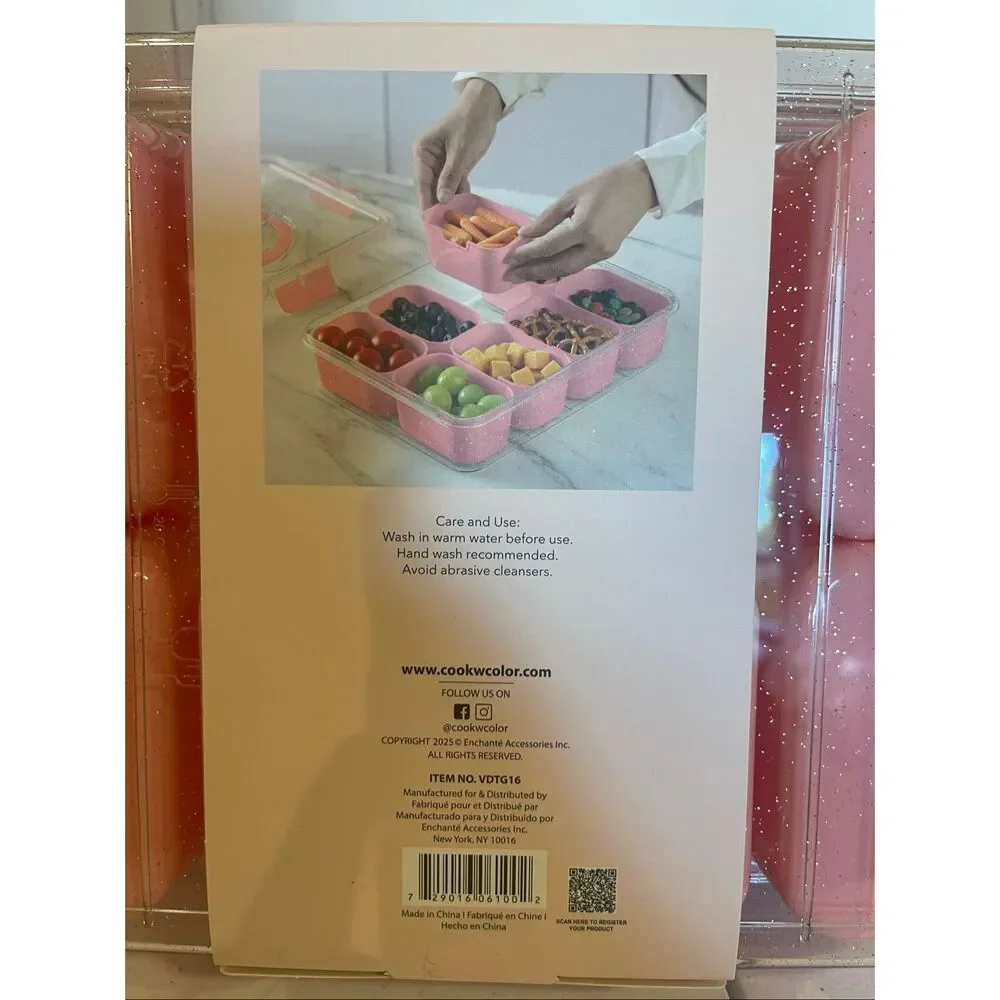 CWC Cook With Color pink snack box NWT